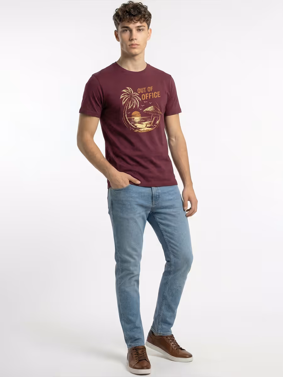 Out Of Office T-Shirt For Men - Half Sleeve 5