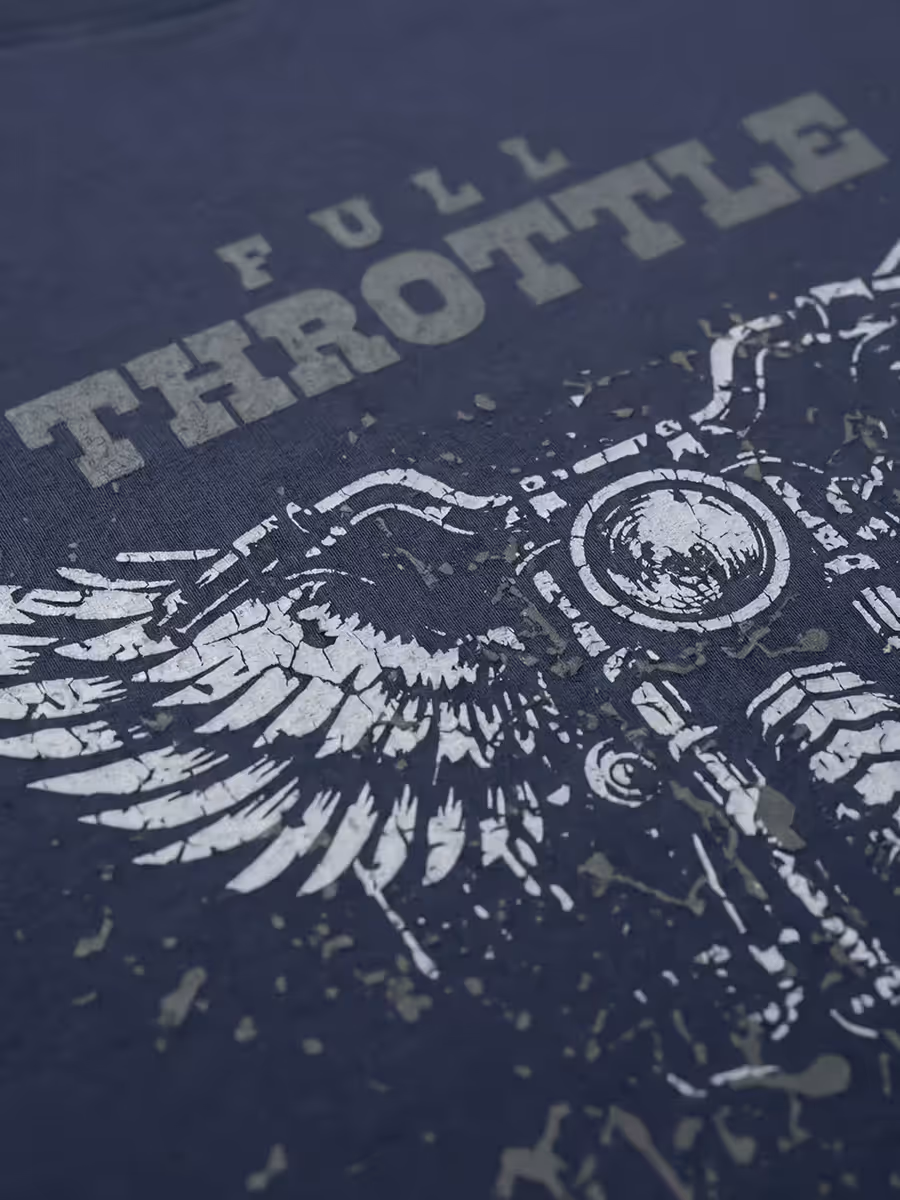 Full Throttle Rider T-Shirt For Men - Half Sleeve 2