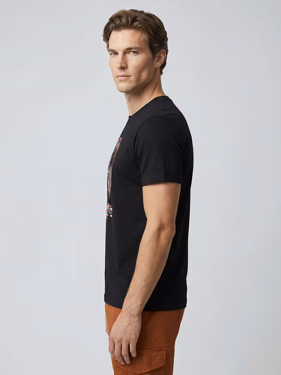 Melting Headphones T-Shirt For Men - Half Sleeve 4