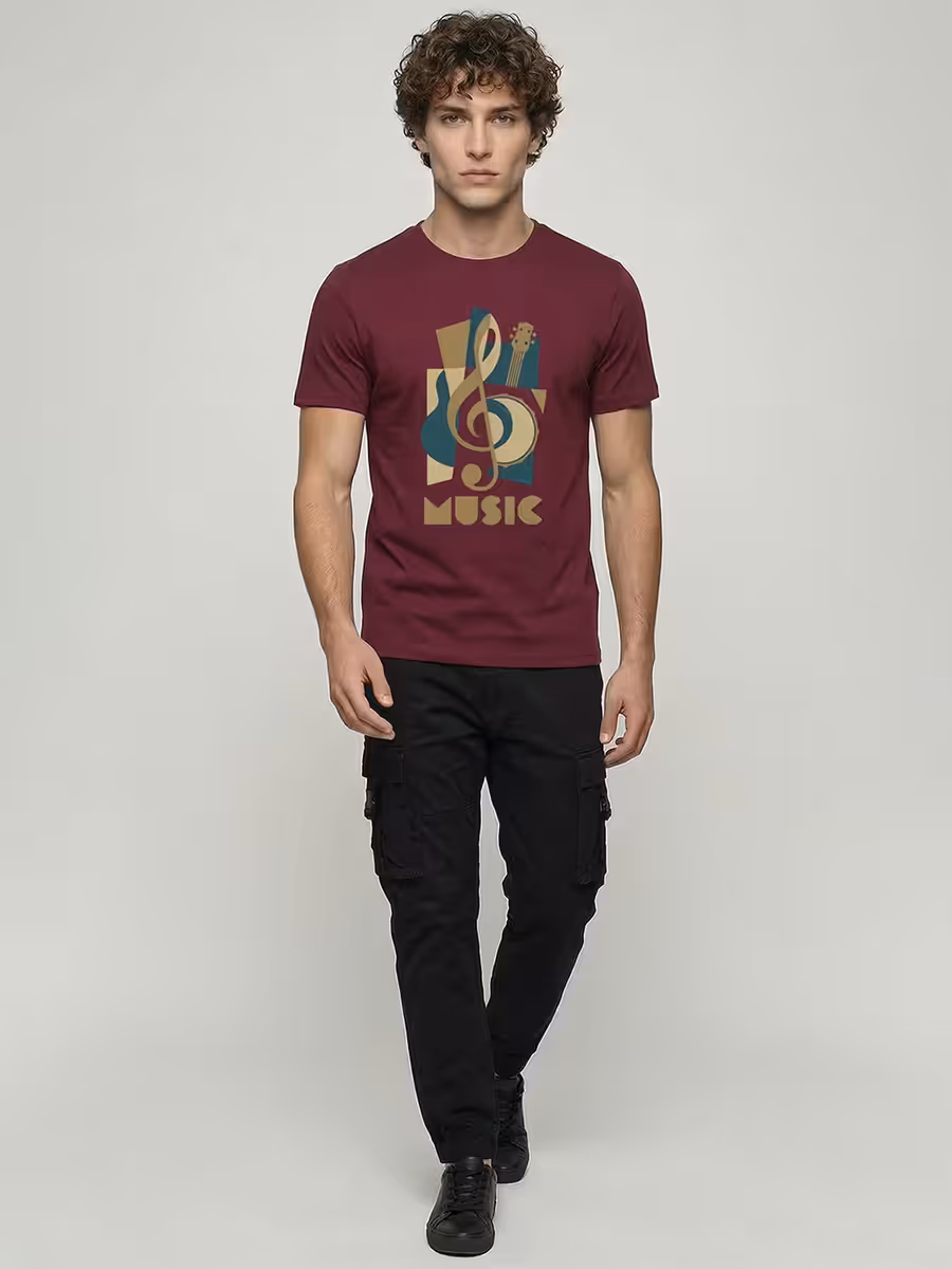 Music Treble T-Shirt For Men - Half Sleeve 5