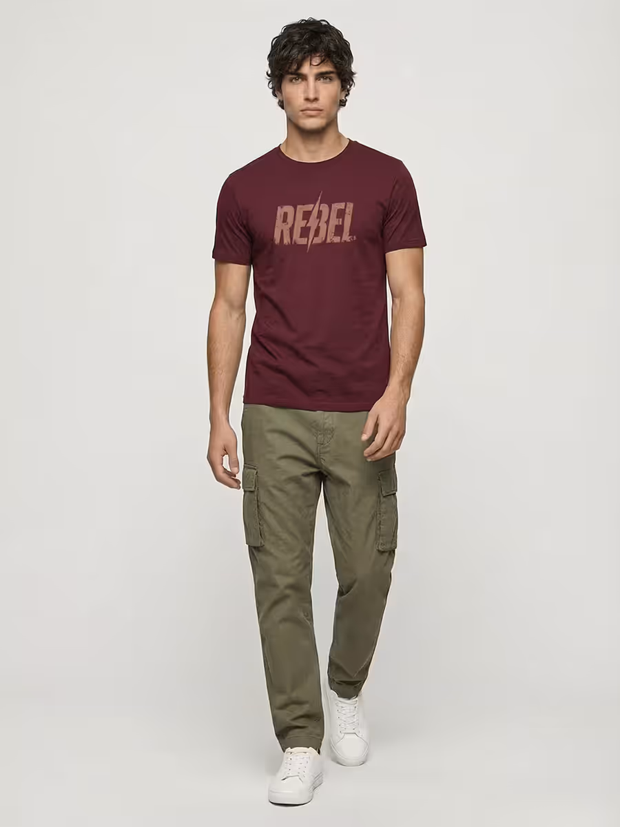 Born Rebel T-Shirt For Men - Half Sleeve 5