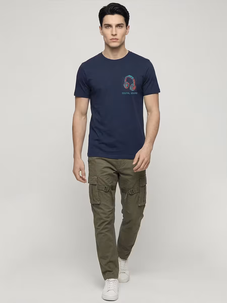 Digital Sound T-Shirt For Men - Half Sleeve 5