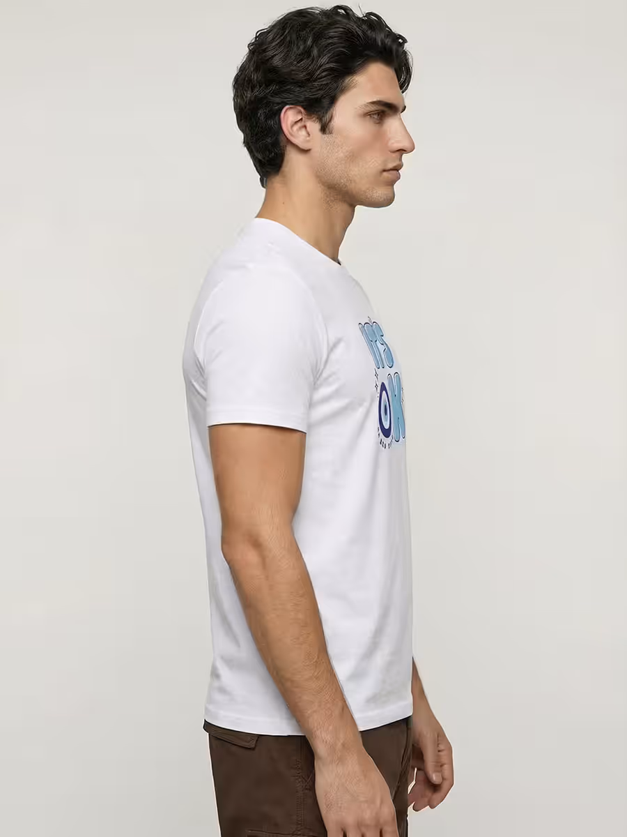 No Bad Vibes T-Shirt For Men - Half Sleeve 4