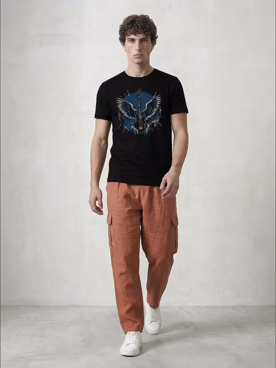 Wings Of Music T-Shirt For Men - Half Sleeve 5