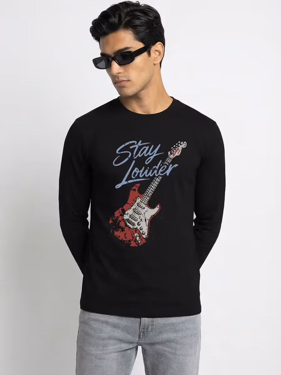 Stay Louder Music T-Shirt For Men - Full Sleeve