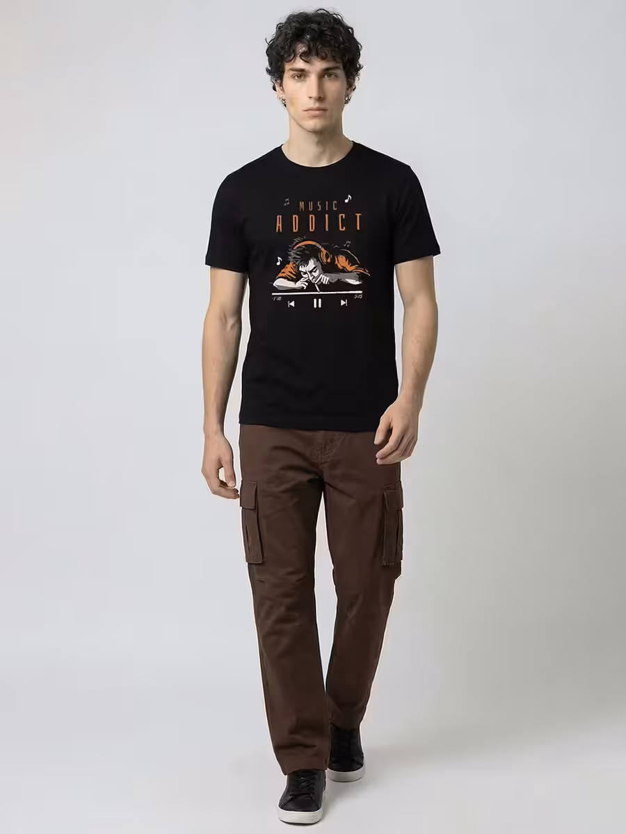 Music Addict T-Shirt For Men - Half Sleeve 5