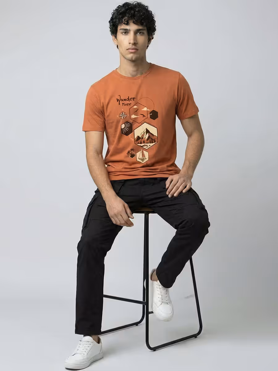 Wander More T-Shirt For Men - Half Sleeve 5