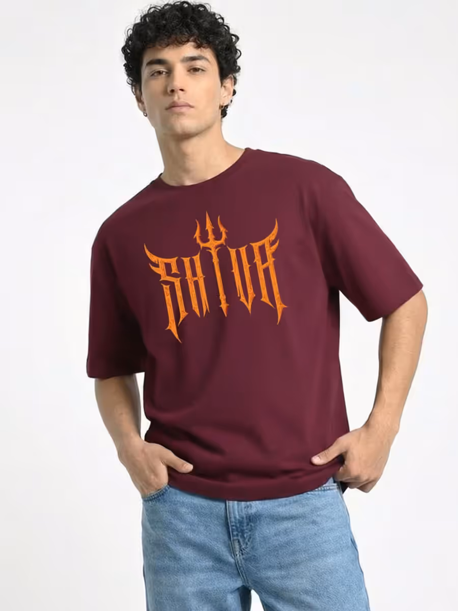 Shiva Trishul Streetwear Oversized T-Shirt
