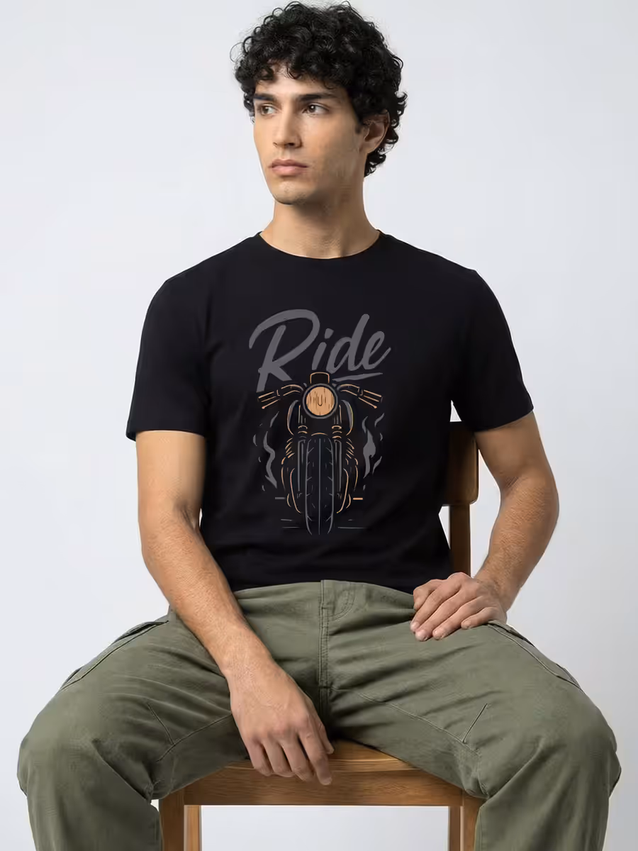 Ride T-Shirt For Men - Half Sleeve