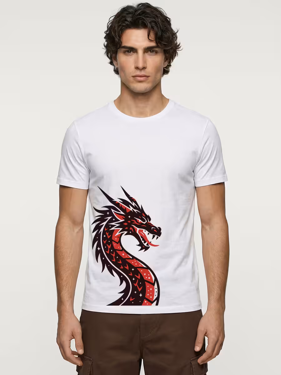 Dragon Rage T-Shirt For Men - Half Sleeve