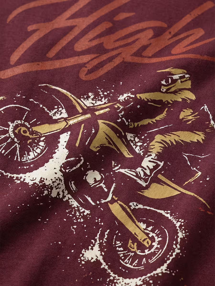 High on Bike T-Shirt For Men - Half Sleeve 2