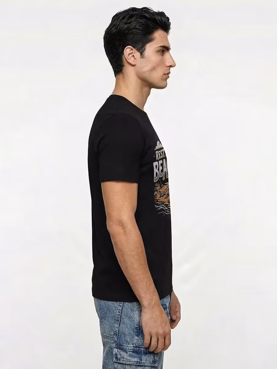 Rest in Beach T-Shirt For Men - Half Sleeve 4