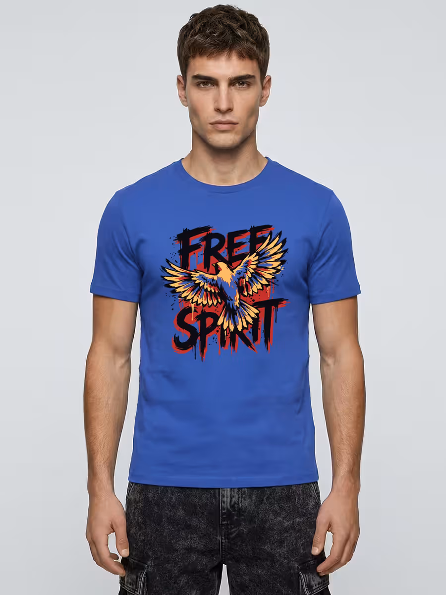 Free Spirit T-Shirt For Men - Half Sleeve