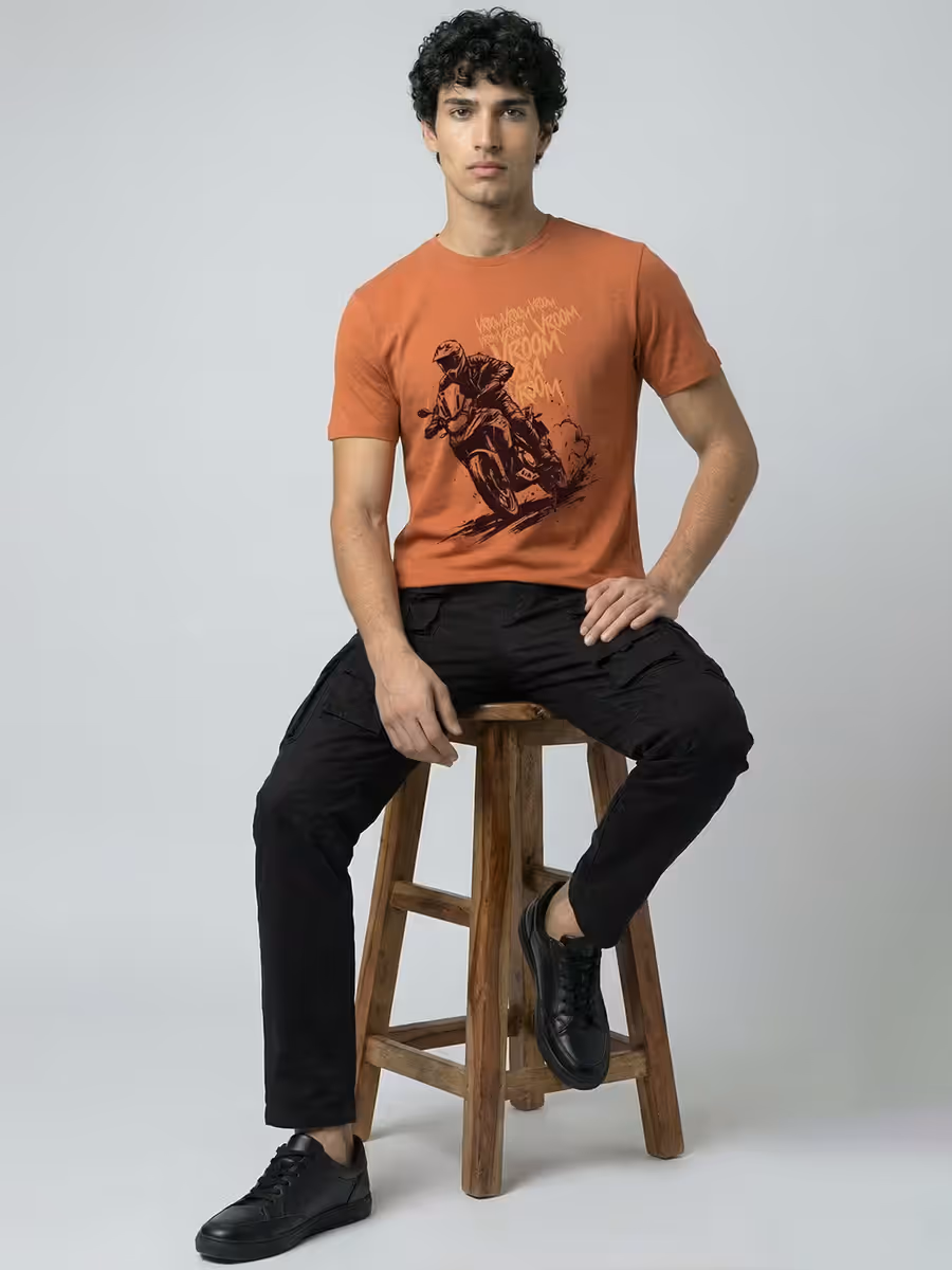 Full Throttle Bike T-Shirt For Men - Half Sleeve 5