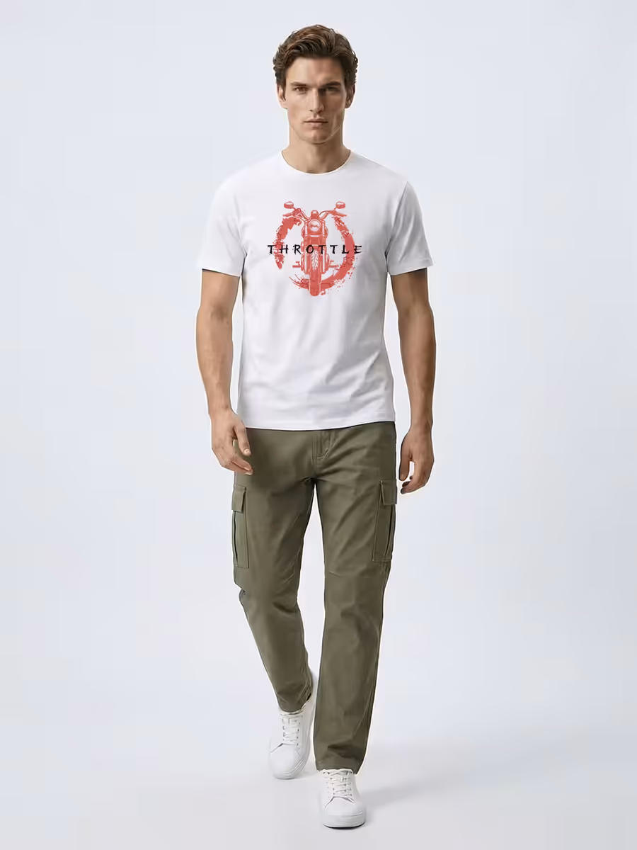 Throttle Rush T-Shirt For Men - Half Sleeve 5