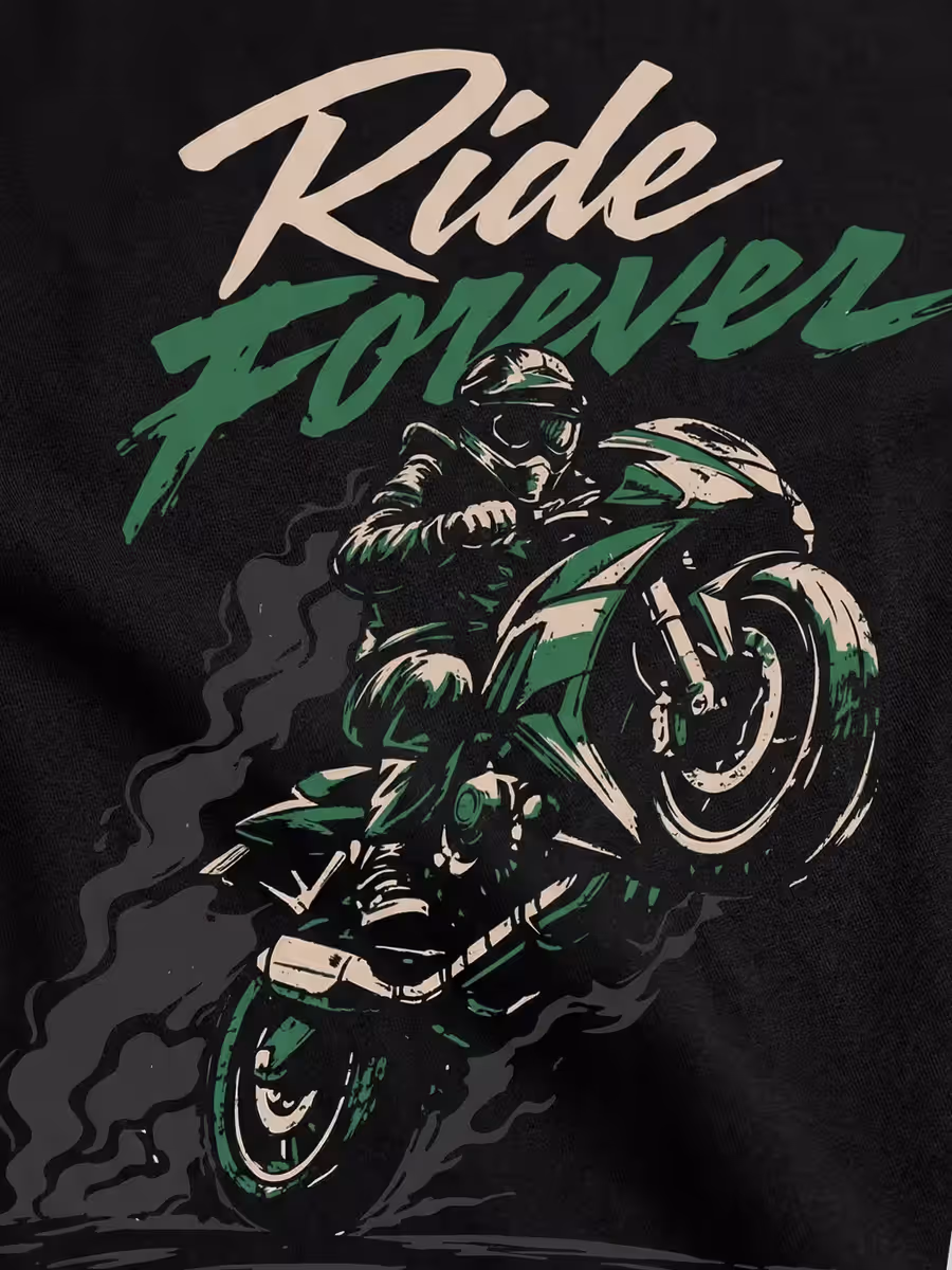 Ride Forever Bike T-Shirt For Men - Half Sleeve 2