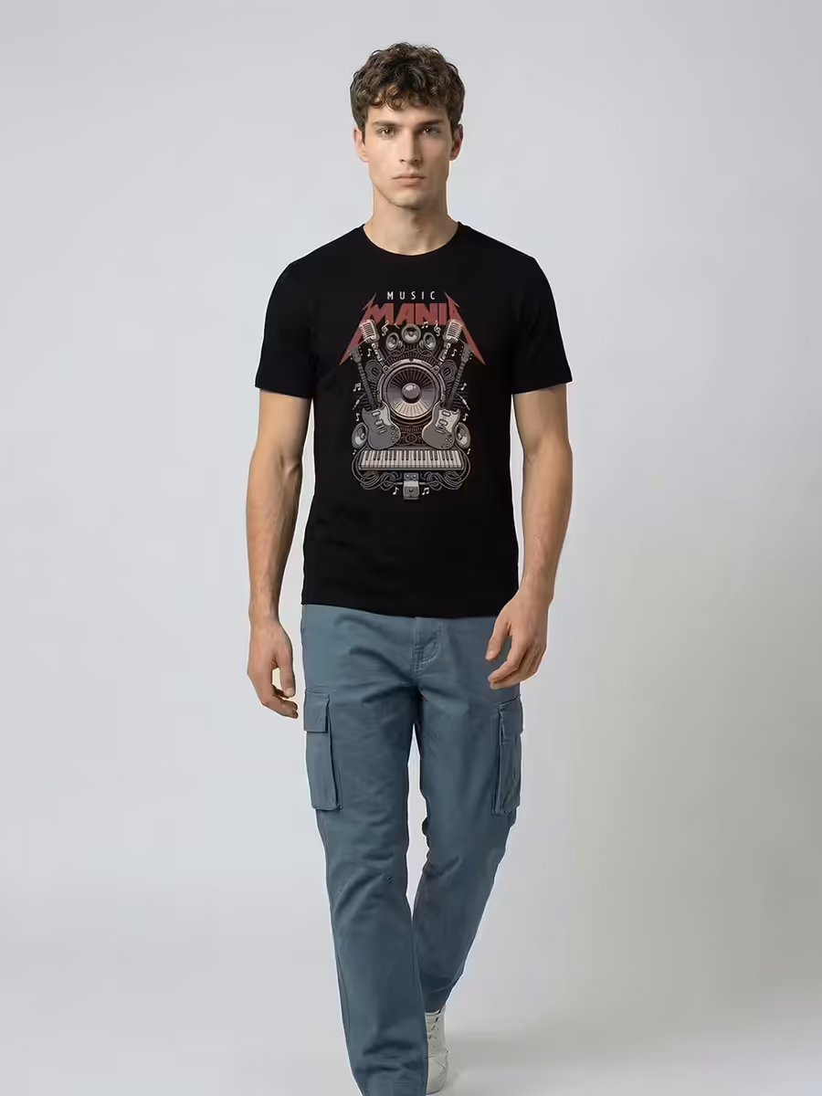 Music Mania T-Shirt For Men - Half Sleeve 5