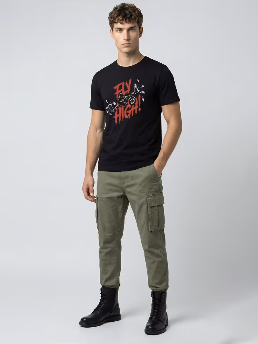 Fly High Bike T-Shirt For Men - Half Sleeve 5