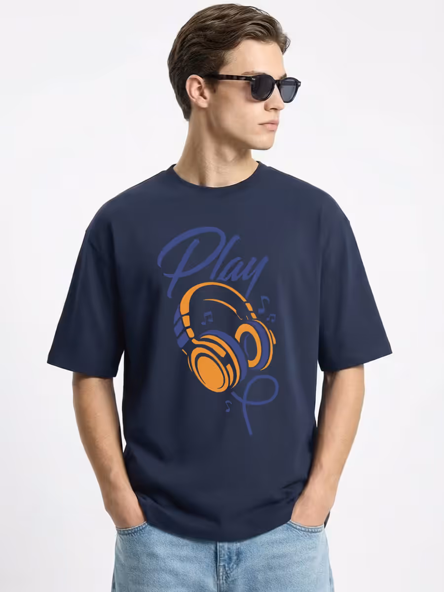 Play Music Streetwear Oversized T-Shirt