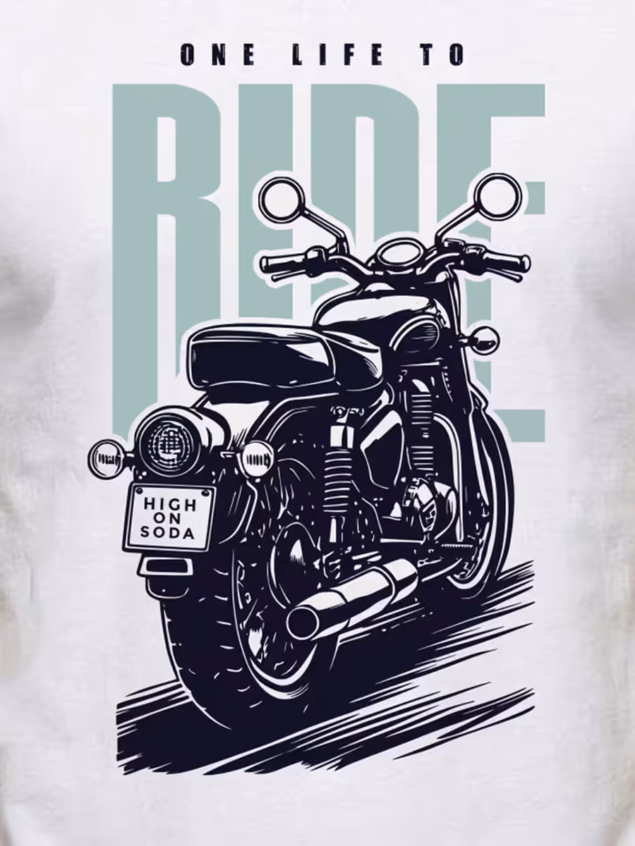 One Life To Ride T-Shirt For Men - Half Sleeve 2
