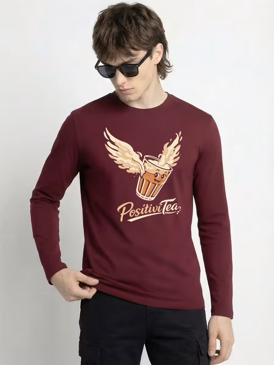 Positivitea Chai T-Shirt For Men - Full Sleeve