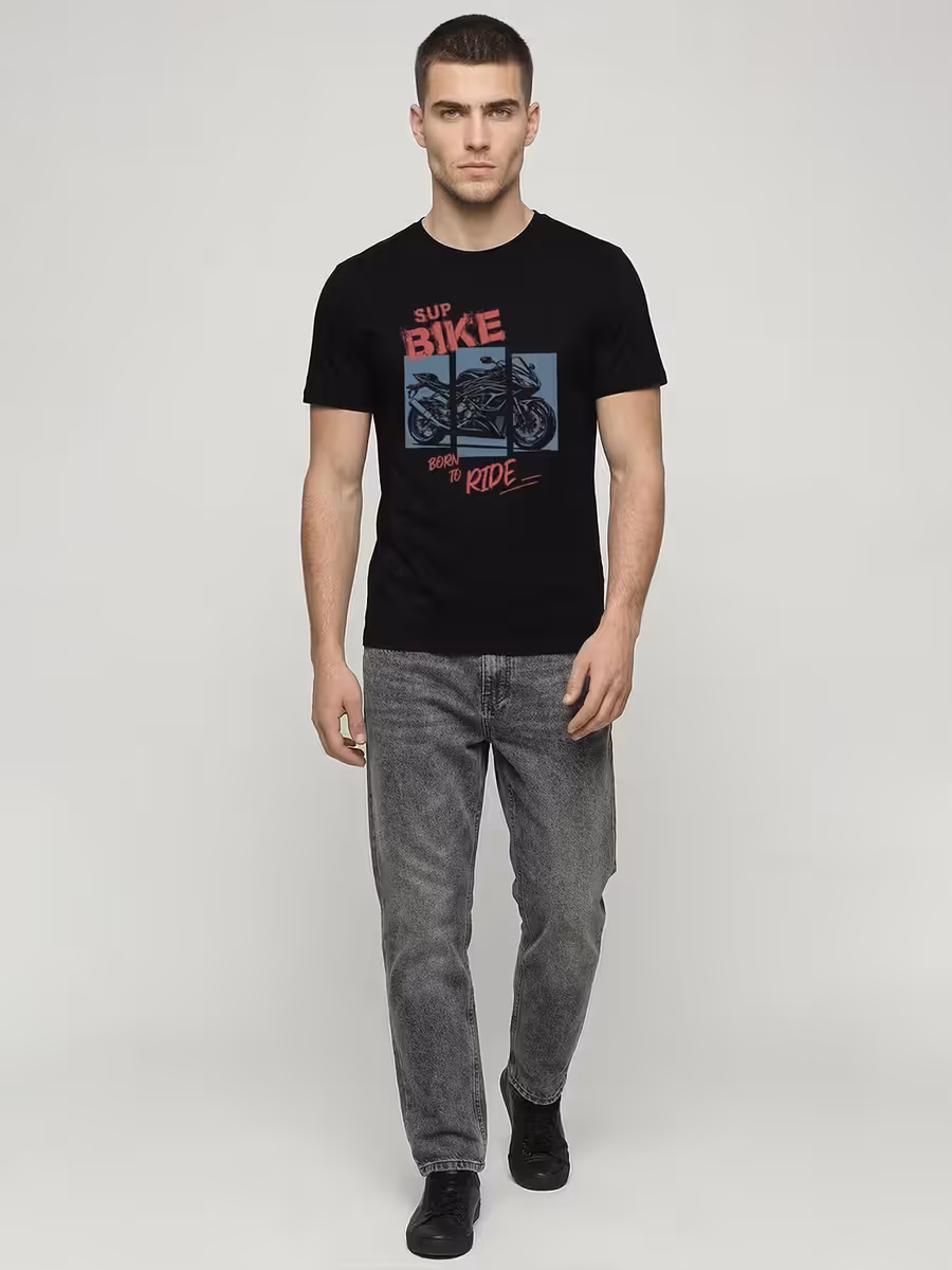 Born to Ride T-Shirt For Men - Half Sleeve 5