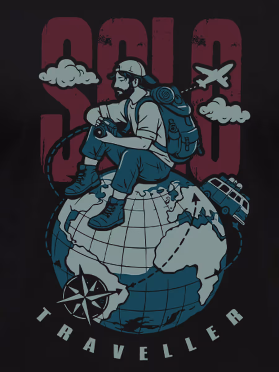 Wanderlust Explorer T-Shirt For Men - Half Sleeve 2